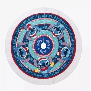 Disney Lilo and Stitch Christmas Tree Skirt  HOLIDAY DECOR 48”